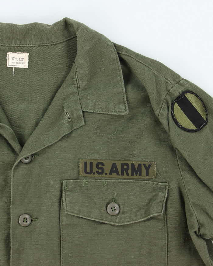 60s Vintage US Army OG-107 Utility Shirt - XX-Large