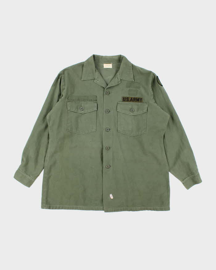 60s Vintage US Army OG-107 Utility Shirt - X-Large