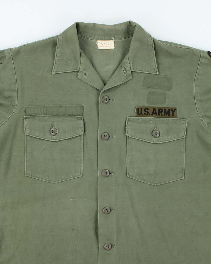 60s Vintage US Army OG-107 Utility Shirt - X-Large