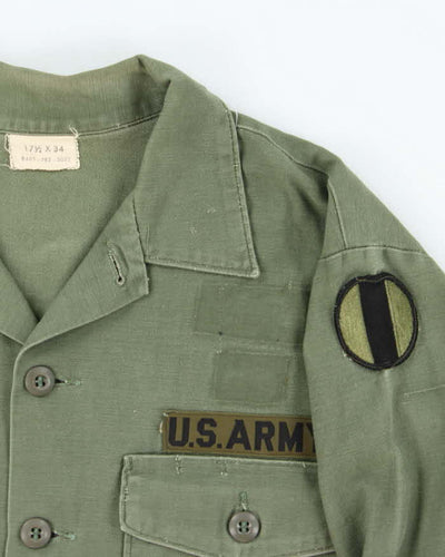 60s Vintage US Army OG-107 Utility Shirt - X-Large