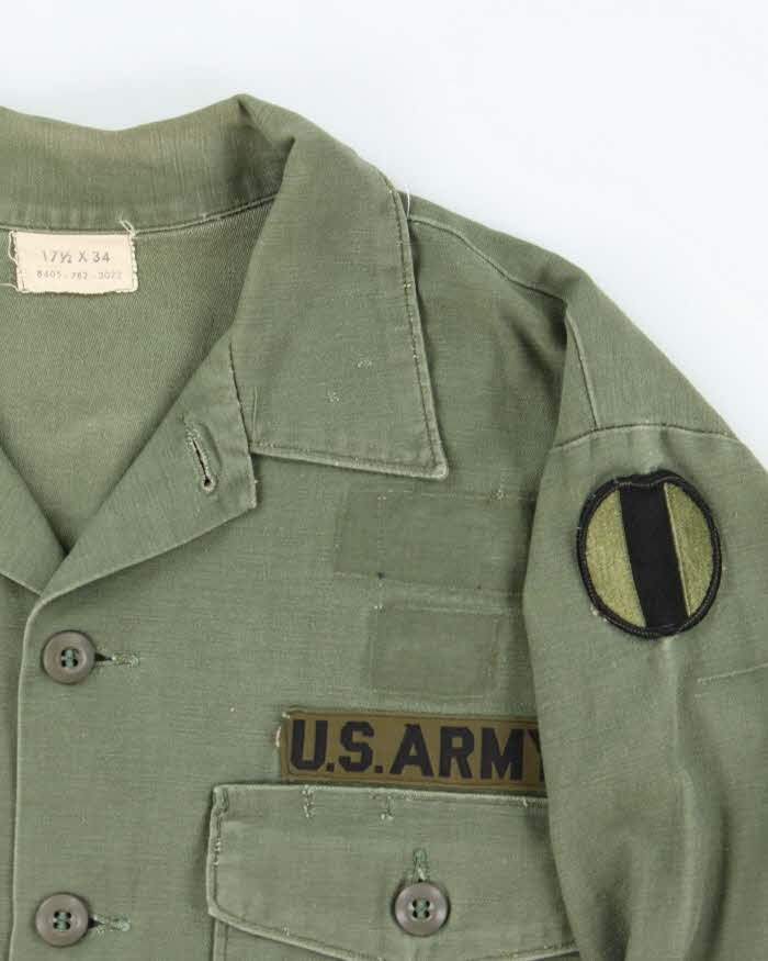 60s Vintage US Army OG-107 Utility Shirt - X-Large