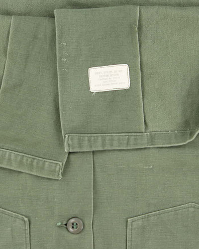 60s Vintage US Army OG-107 Utility Shirt - X-Large