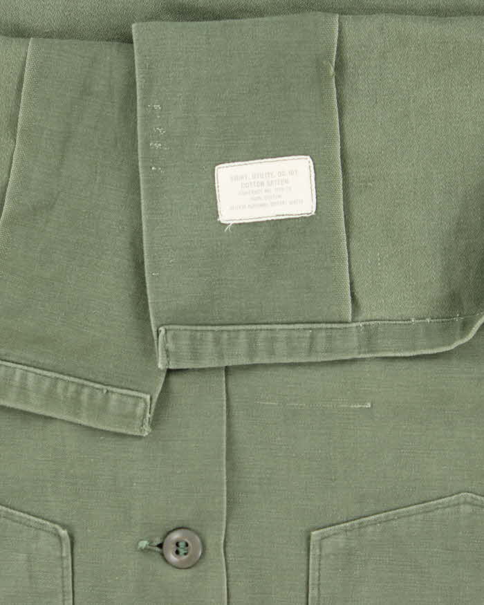 60s Vintage US Army OG-107 Utility Shirt - X-Large