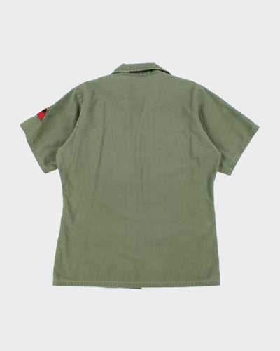 60s Vintage US Army OG-107 Utility Shirt - Large