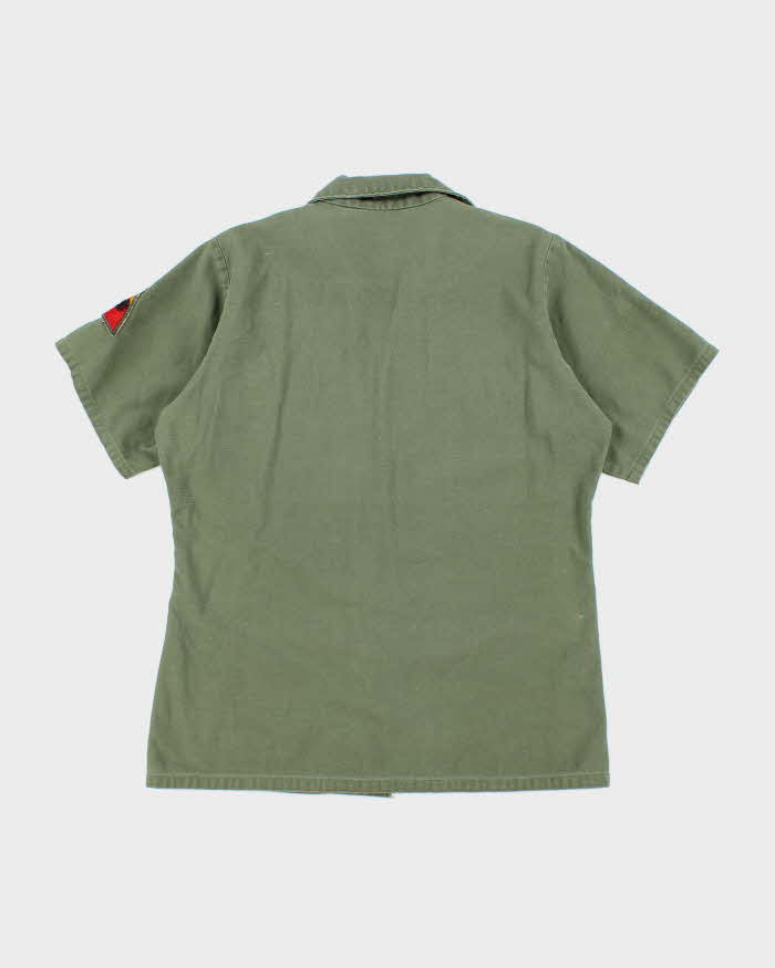 60s Vintage US Army OG-107 Utility Shirt - Large
