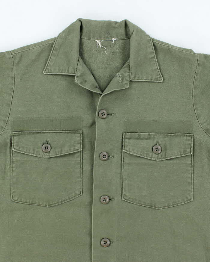 60s Vintage US Army OG-107 Utility Shirt - Large