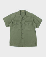 60s Vintage US Army OG-107 Utility Shirt - Large