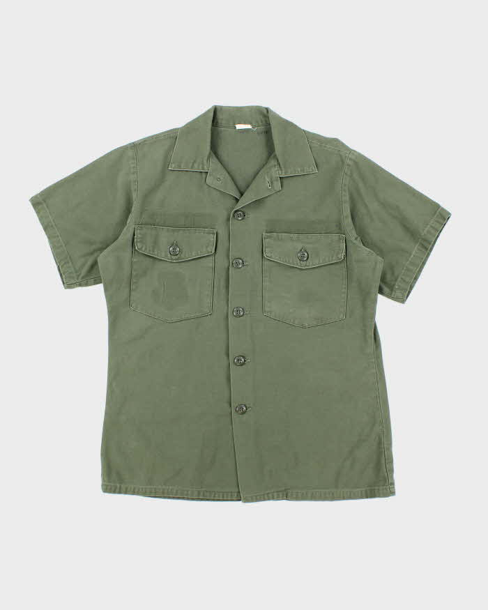60s Vintage US Army OG-107 Utility Shirt - Large