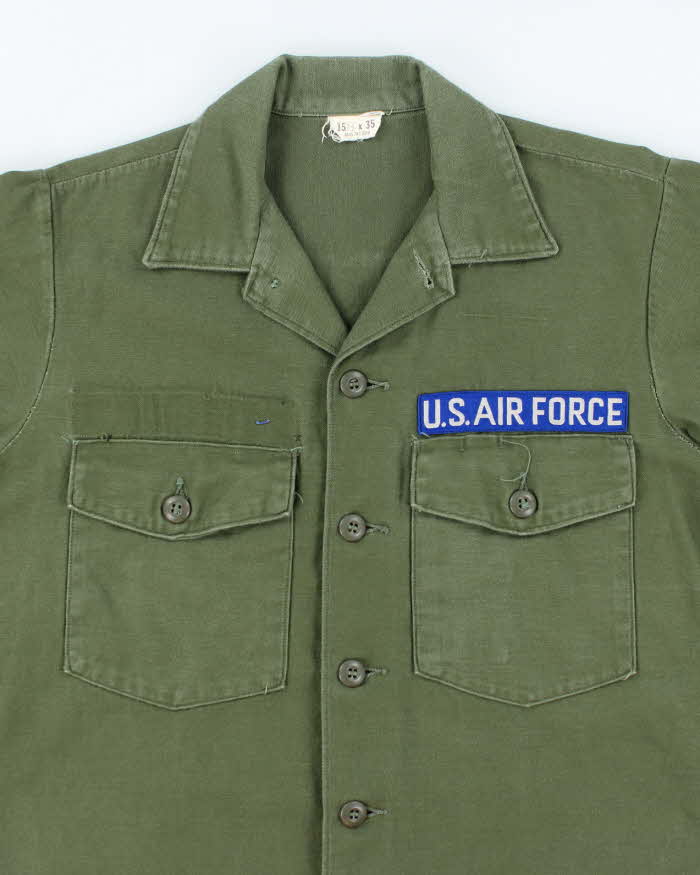 60s Vintage US Air Force OG-107 Utility Shirt - Large