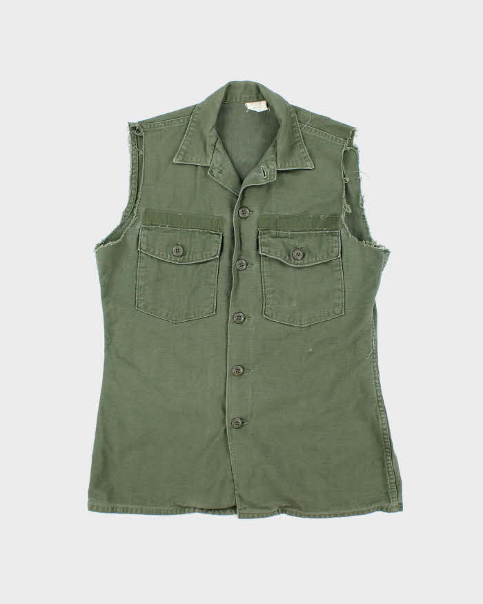 60s Vintage US Army OG-107 Utility Vest - Medium