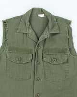 60s Vintage US Army OG-107 Utility Vest - Medium