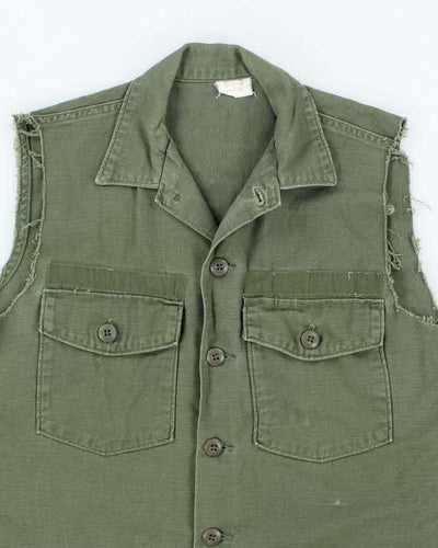 60s Vintage US Army OG-107 Utility Vest - Medium