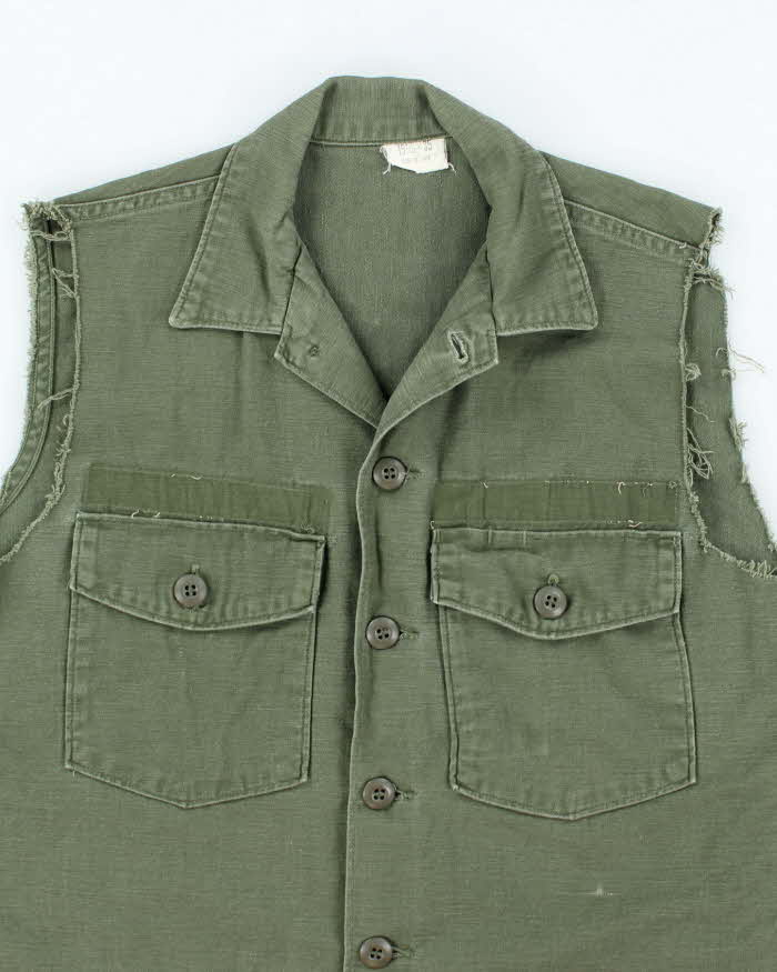 60s Vintage US Army OG-107 Utility Vest - Medium