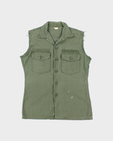 60s Vintage US Army OG-107 Utility Vest - Medium