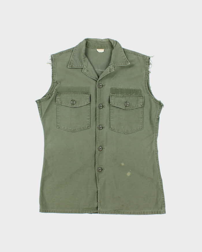 60s Vintage US Army OG-107 Utility Vest - Medium