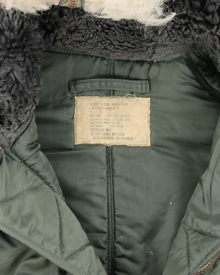 70s Vintage US Air Force N-2B Parka - Large
