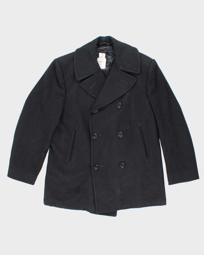 60s Vintage US Navy Pea Coat - Large