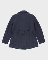 Vintage Women's US Navy Style Pea Coat - Medium