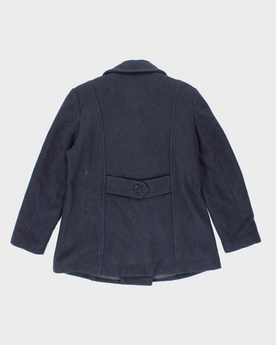 Vintage Women's US Navy Style Pea Coat - Large