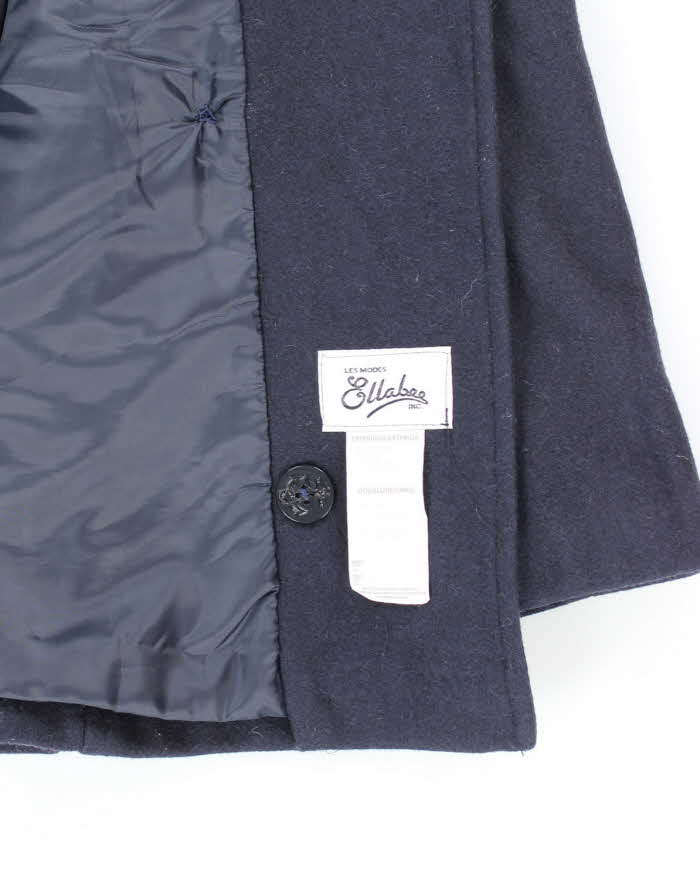 Vintage Women's US Navy Style Pea Coat - Large