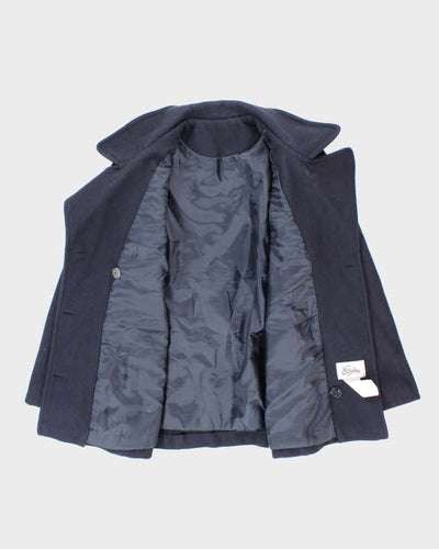 Vintage Women's US Navy Style Pea Coat - Large