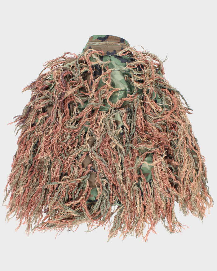 80s Vintage US Army Woodland M65 Ghillie Jacket - Medium