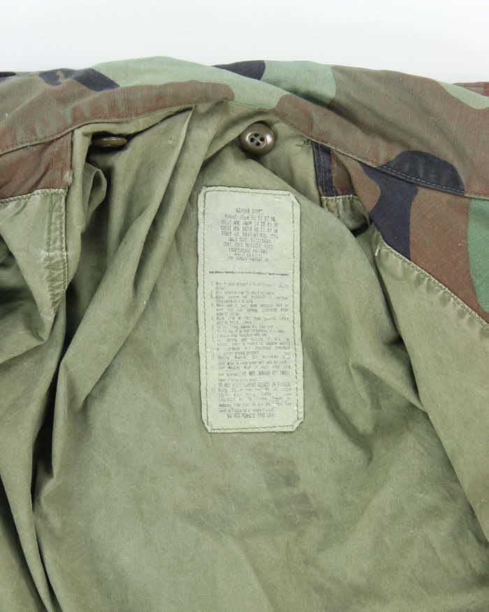80s Vintage US Army Woodland M65 Ghillie Jacket - Medium