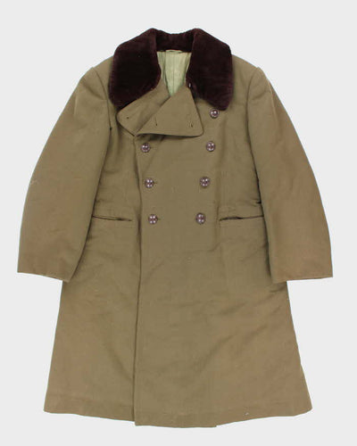 60s Vintage Chinese Army PLA Great Coat - Medium