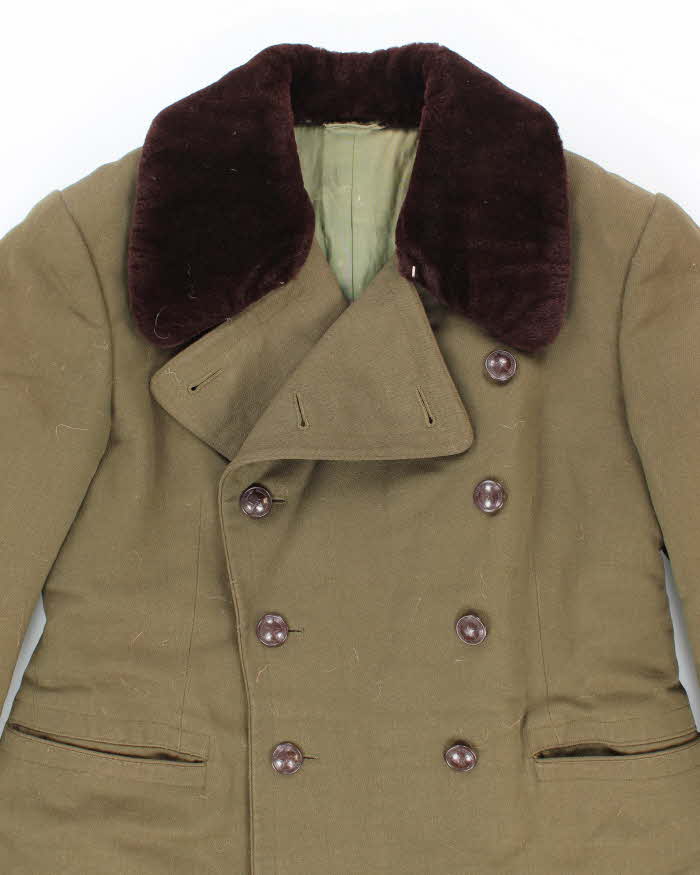 60s Vintage Chinese Army PLA Great Coat - Medium