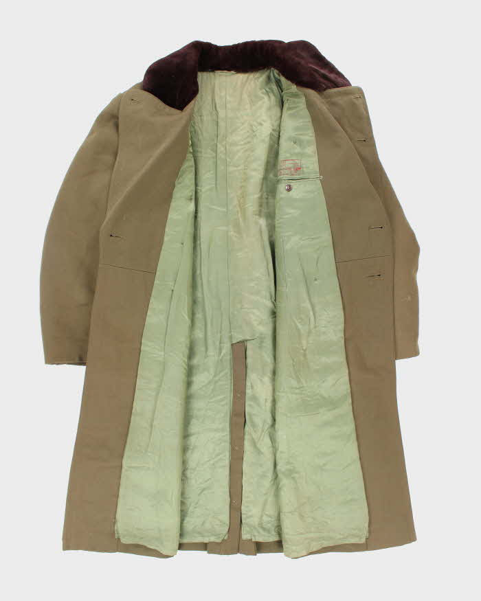 60s Vintage Chinese Army PLA Great Coat - Medium