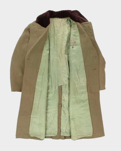 60s Vintage Chinese Army PLA Great Coat - Medium