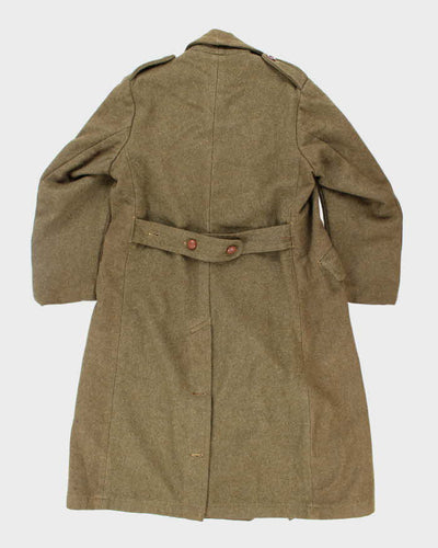 50s Vintage Military Heavy Wool Great Coat - X-Large