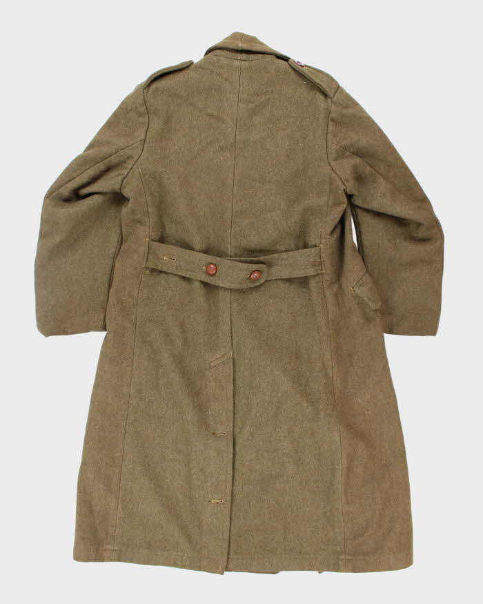 50s Vintage Military Heavy Wool Great Coat - X-Large