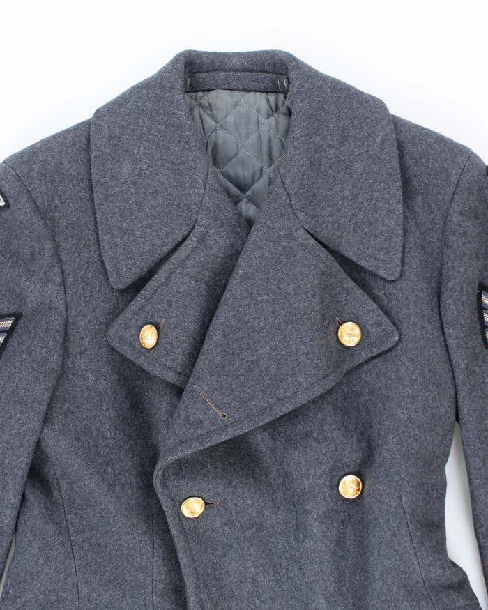 50s Vintage Canadian Air Force Heavy Wool Great Coat - Medium