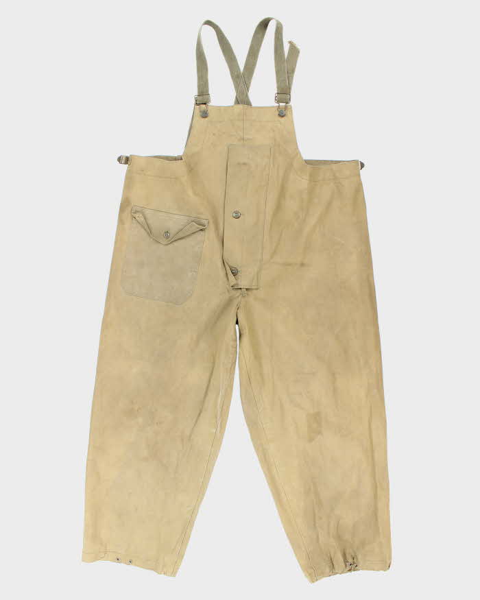 40s WWII Vintage US Navy Wet Weather Dungarees - Large