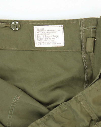 80s Vintage Canadian Army Cold Weather Trousers Shell - 41x30
