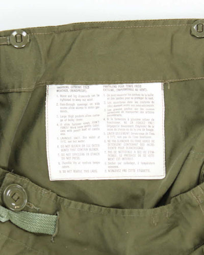 80s Vintage Canadian Army Cold Weather Trousers Shell - 41x30