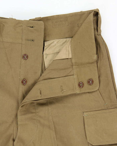 50s Vintage French Army M47 Combat Trousers - 36x34