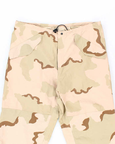 00s Vintage US army ECWCS Desert Camo Gore-Tex Trousers - 40x30