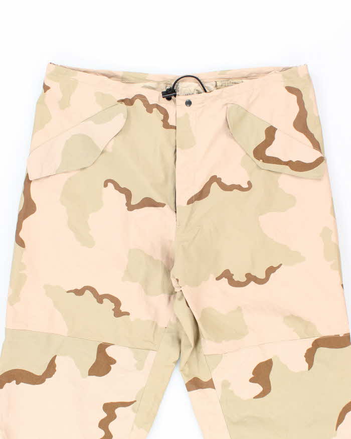 00s Vintage US army ECWCS Desert Camo Gore-Tex Trousers - 40x30