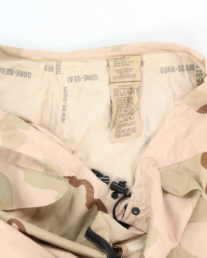 00s Vintage US army ECWCS Desert Camo Gore-Tex Trousers - 40x30