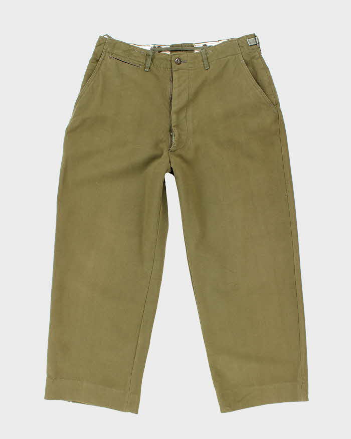 50s Vintage US Army M-1950 Wool Trousers - 34x27