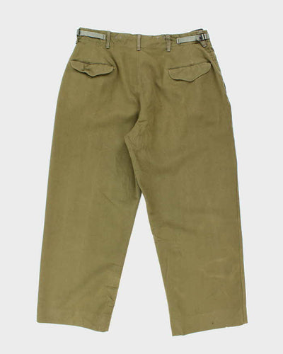 50s Vintage US Army M-1950 Wool Trousers - 34x27