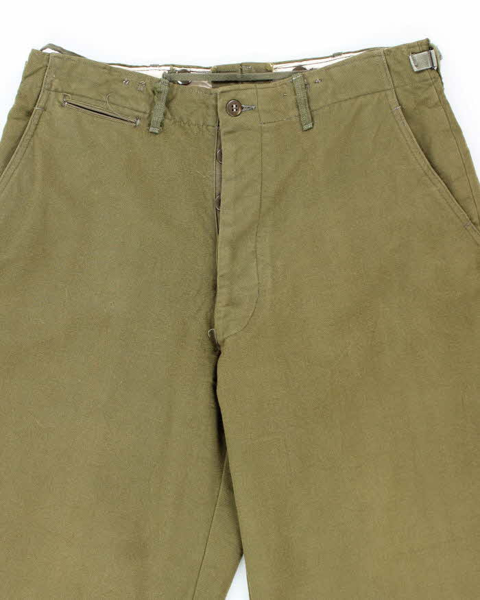 50s Vintage US Army M-1950 Wool Trousers - 34x27