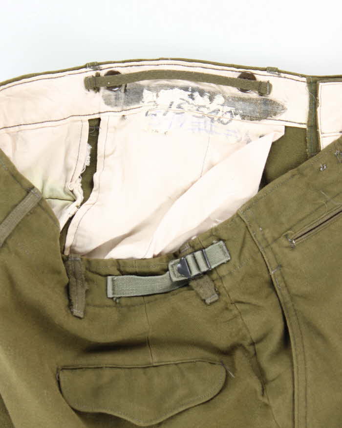 50s Vintage US Army M-1950 Wool Trousers - 34x27
