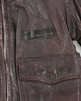40s WWII Vintage US Navy M-422A Leather Flight Jacket - X-Small