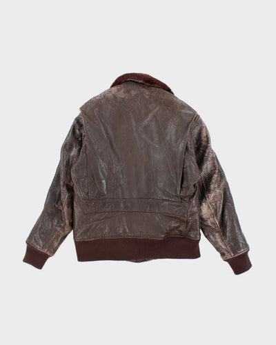 50s Vintage US Navy G-1 Leather Flight Jacket - X-Small