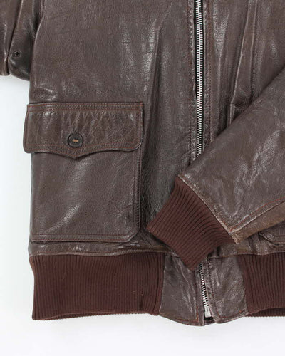 50s Vintage US Navy G-1 Leather Flight Jacket - X-Small