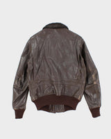 70s Vintage US Navy G-1 Leather Flight Jacket - Medium