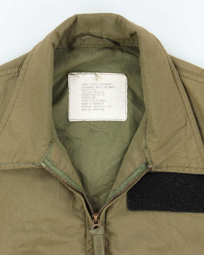 80s Vintage US Army Lightweight Flyers Jacket - Medium Long